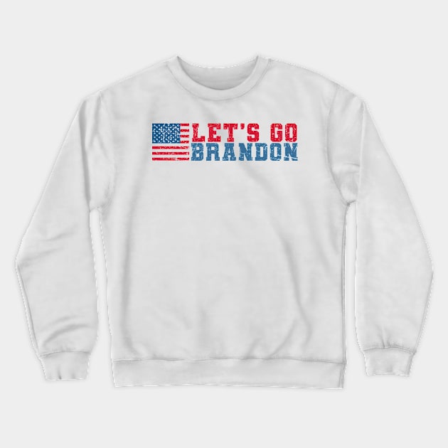 let's go brandon - simpel flag Crewneck Sweatshirt by HANASUISI